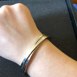 Lia Sophia Silver Simple Wrap Cuff Bracelet